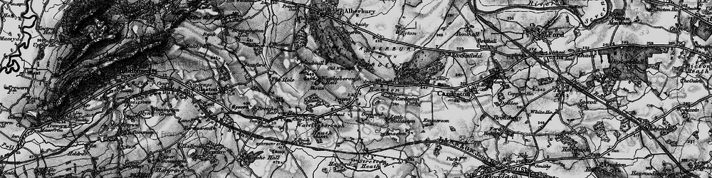 Old map of Rowton in 1899