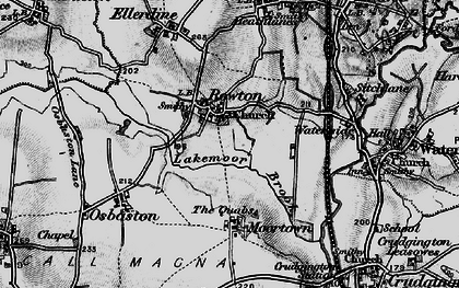 Old map of Rowton in 1899