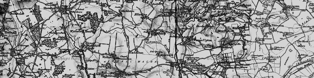 Old map of Rowton in 1899
