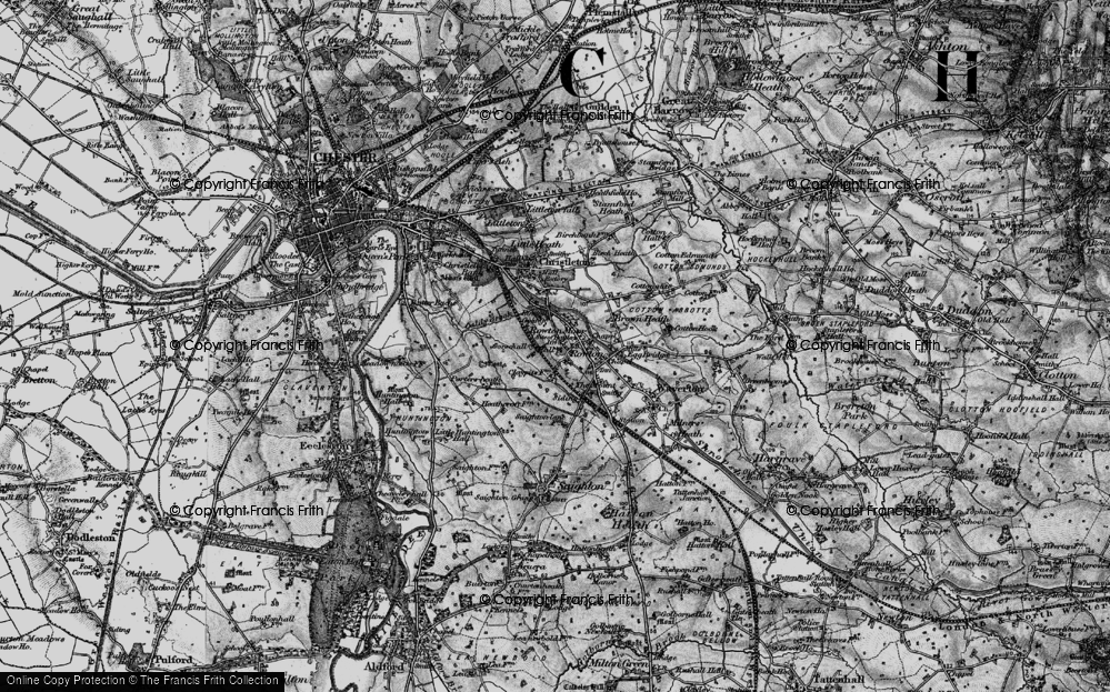 Old Map of Rowton Moor, 1897 in 1897