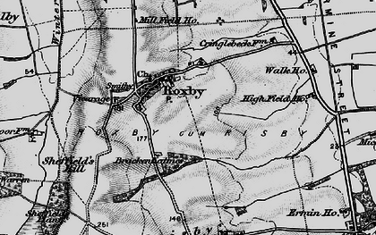 Old map of Roxby in 1895