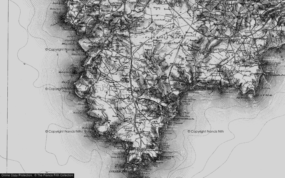 Old Map of Ruan Major, 1895 in 1895