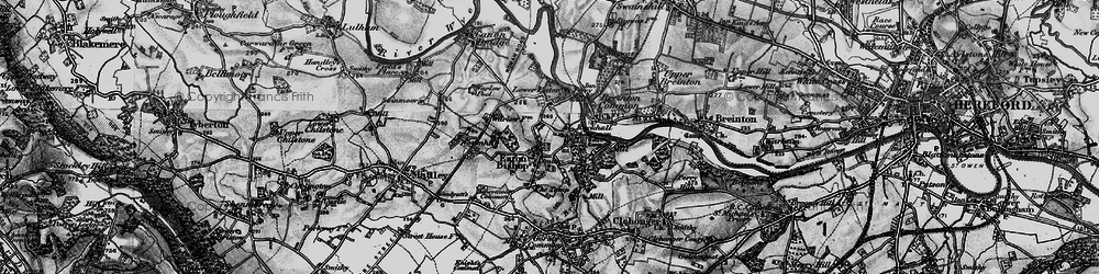 Old map of Wormhill in 1898