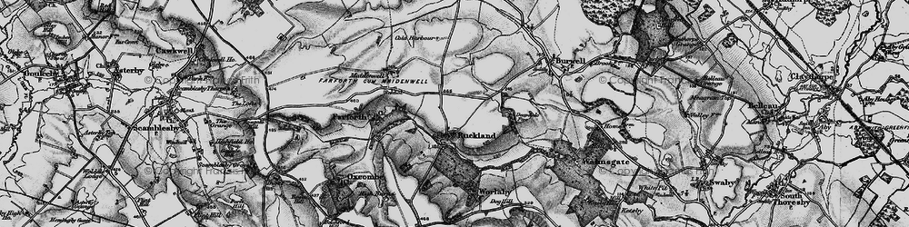 Old map of Ruckland in 1899