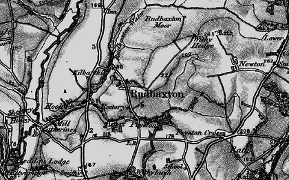 Old map of Hook in 1898
