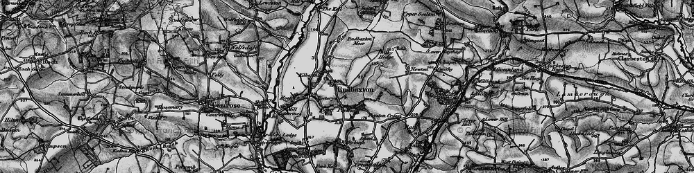 Old map of Rudbaxton in 1898