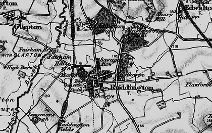 Old map of Ruddington in 1899