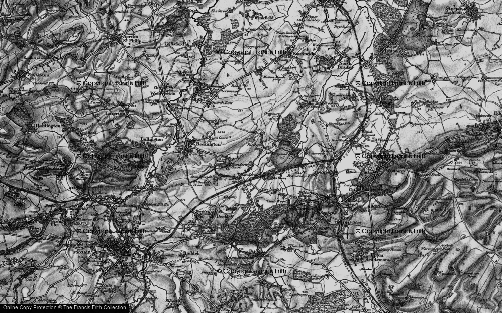 Old Map of Rudge, 1898 in 1898