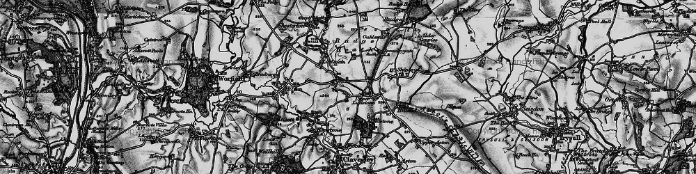Old map of Rudge Heath in 1899