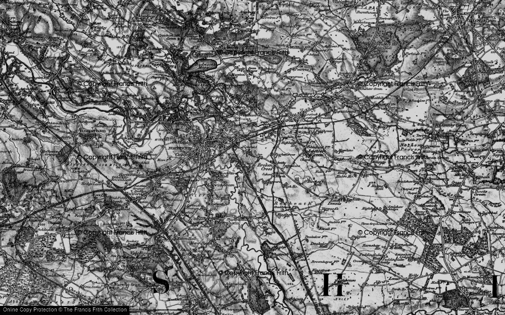 Old Map of Rudheath, 1896 in 1896