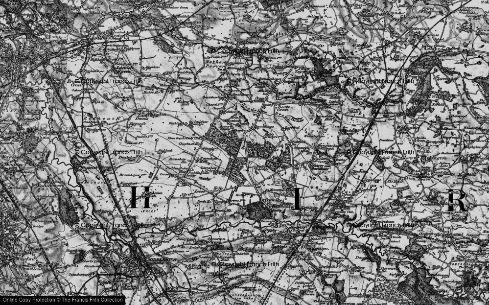 Old Map of Rudheath Woods, 1896 in 1896
