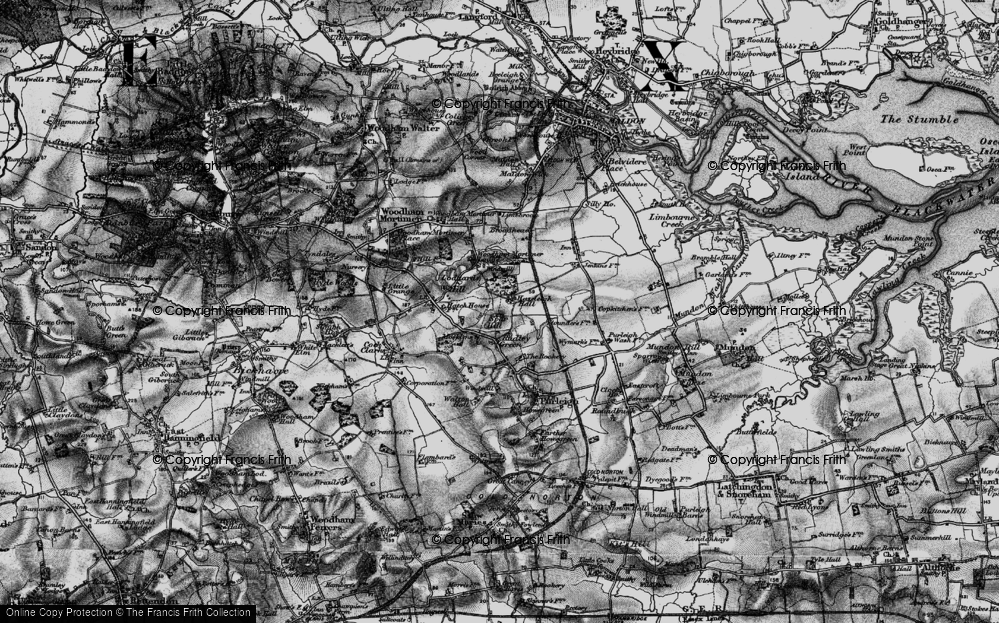 Old Map of Rudley Green, 1896 in 1896