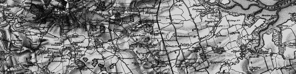 Old map of Rudley Green in 1896