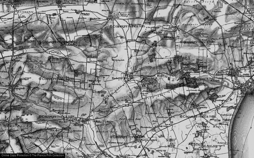 Old Map of Rudston, 1897 in 1897