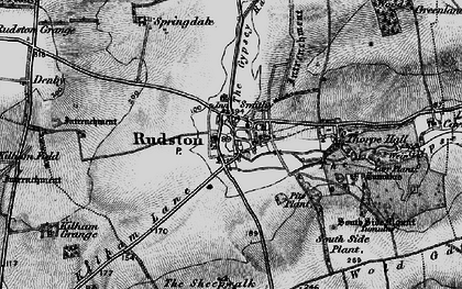 Old map of Rudston in 1897