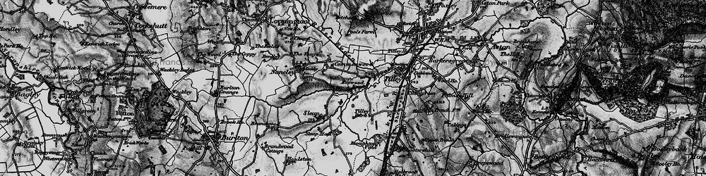 Old map of Ruewood in 1897
