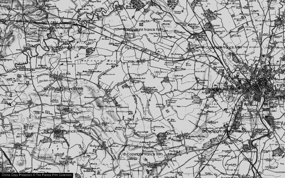 Old Map of Rufforth, 1898 in 1898