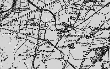 Old map of Rugley in 1897