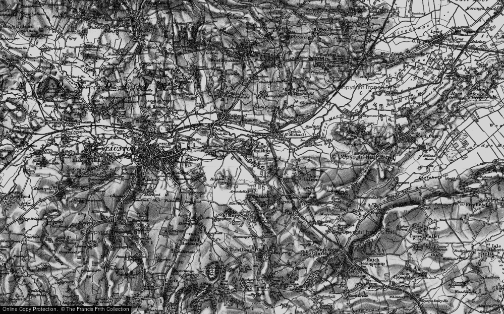 Old Map of Ruishton, 1898 in 1898