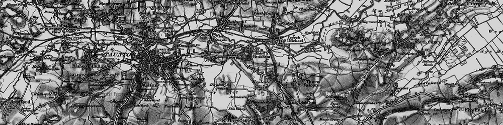 Old map of Ruishton in 1898