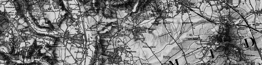 Old map of Ruislip in 1896