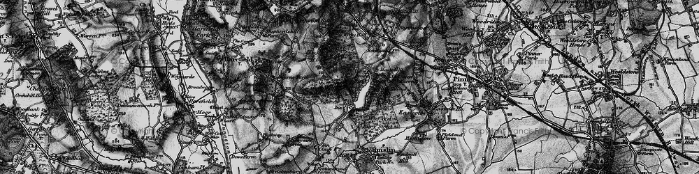 Old map of Ruislip Lido in 1896