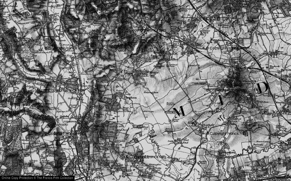 Old Map of Ruislip Gardens, 1896 in 1896