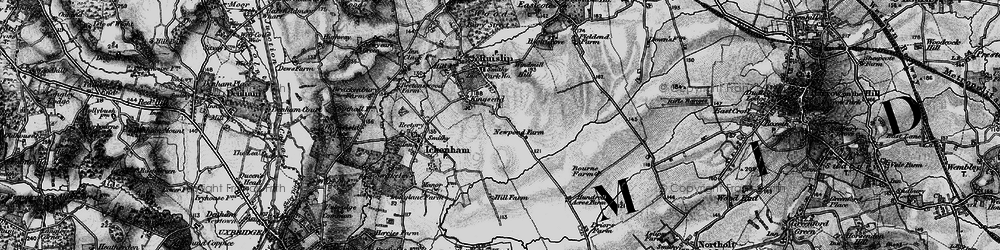 Old map of Ruislip Gardens in 1896