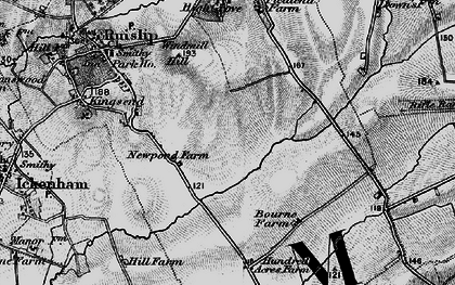 Old map of Ruislip Manor in 1896