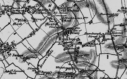 Old map of Rumburgh in 1898