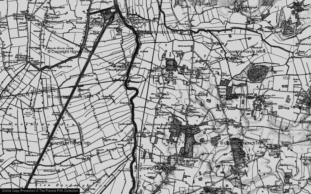 Old Map of Runcton Holme, 1893 in 1893