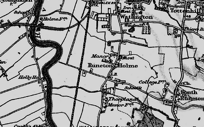 Old map of Runcton Holme in 1893