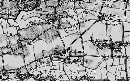 Old map of Runham in 1898