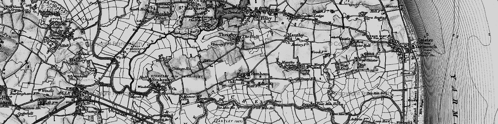 Old map of Runham in 1898