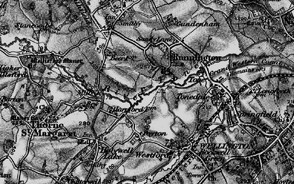 Old map of Runnington in 1898