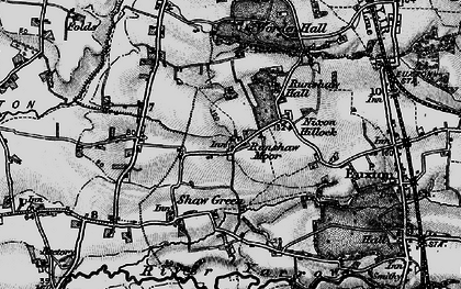 Old map of Runshaw Moor in 1896