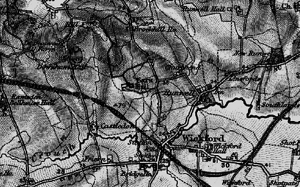 Old map of Runwell in 1896