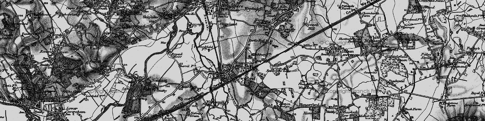 Old map of Ruscombe in 1895