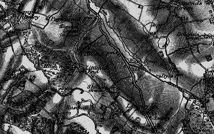 Old map of Rush Green in 1896