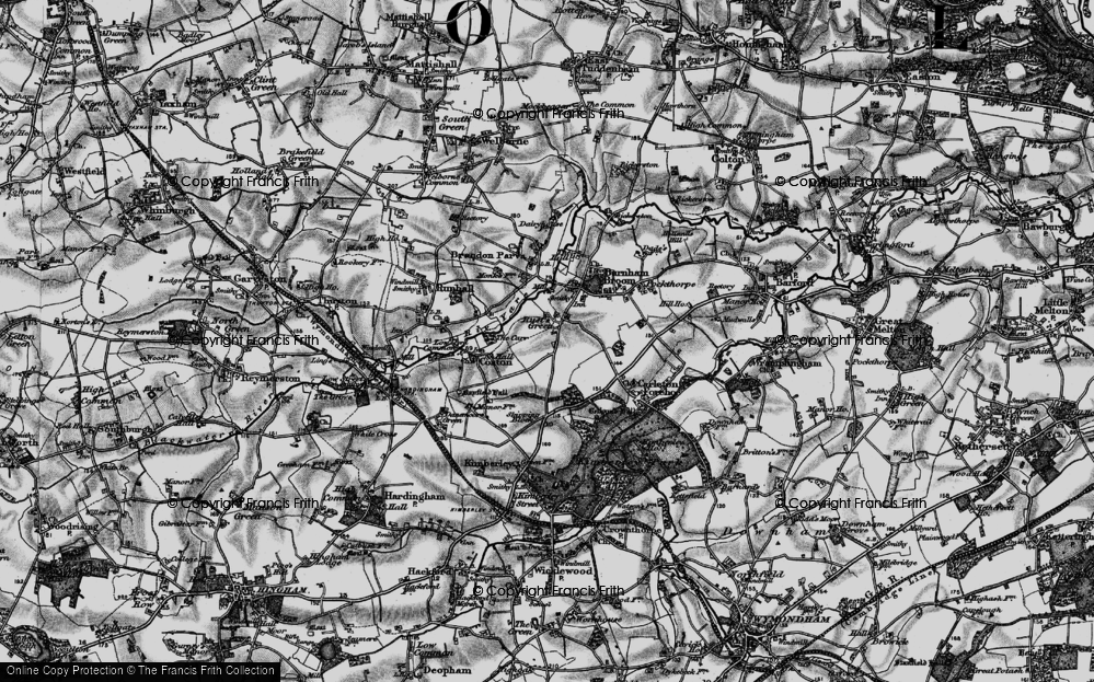 Old Map of Rush Green, 1898 in 1898