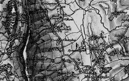 Old map of Rushall in 1898