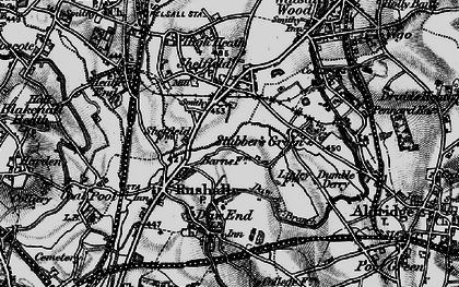 Old map of Rushall in 1899