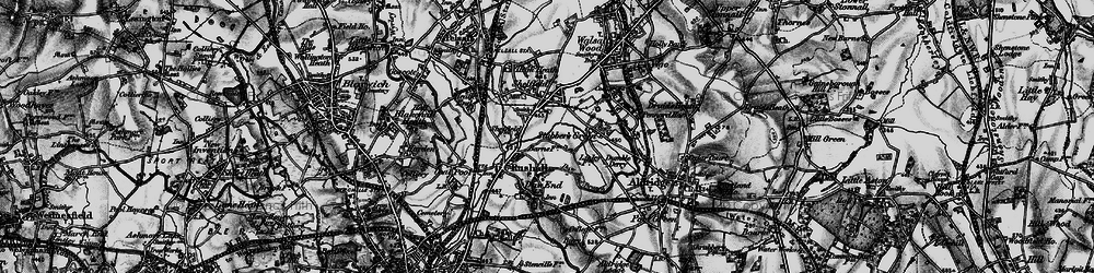 Old map of Rushall in 1899