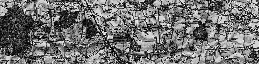Old map of Rushbrooke in 1898