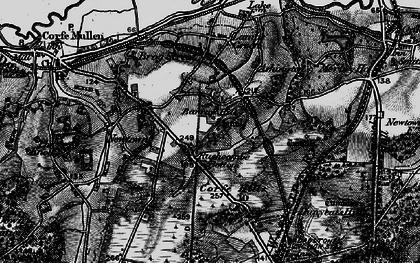 Old map of Rushcombe Bottom in 1895