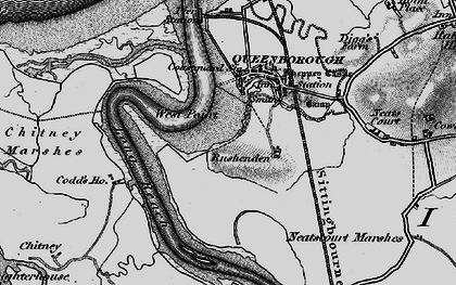 Old map of Kingsferry Bridge in 1894