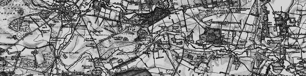 Old map of Rushford in 1898