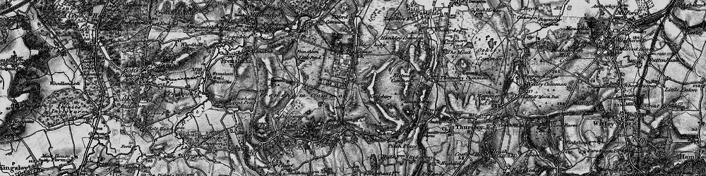 Old map of Rushmoor in 1895