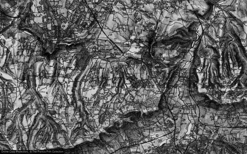 Old Map of Rushmore Hill, 1895 in 1895