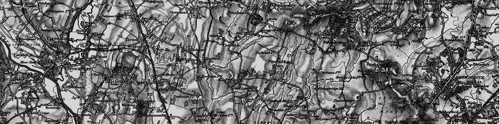 Old map of Rushock in 1898